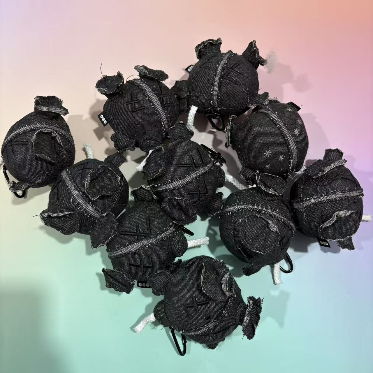 AliExpress New Fan Collection Grey Coal Balls Plush Doll Pendant Toy 13cm Cartoon Cute Plush Doll Pendant Toy For Kid Gift, view 3