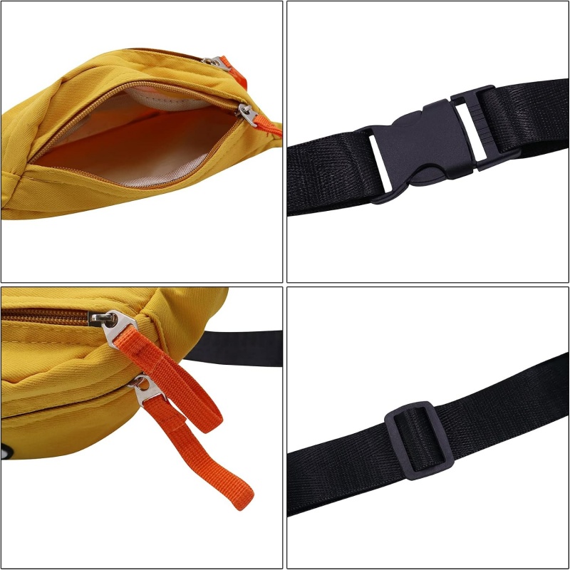 AliExpress New Fashion Cute Children's Chest Bag One Shoulder Crossbody Fanny Pack Canvas Diagonal Bag Girl Boy Zipper Bag Coin Purse, view 3