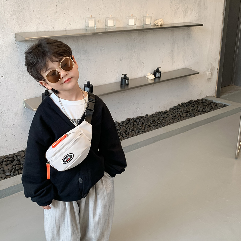 AliExpress New Fashion Cute Children's Chest Bag One Shoulder Crossbody Fanny Pack Canvas Diagonal Bag Girl Boy Zipper Bag Coin Purse, view 4