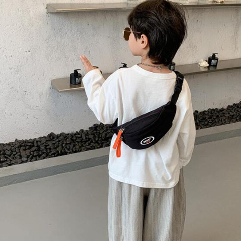 AliExpress New Fashion Cute Children's Chest Bag One Shoulder Crossbody Fanny Pack Canvas Diagonal Bag Girl Boy Zipper Bag Coin Purse, view 5