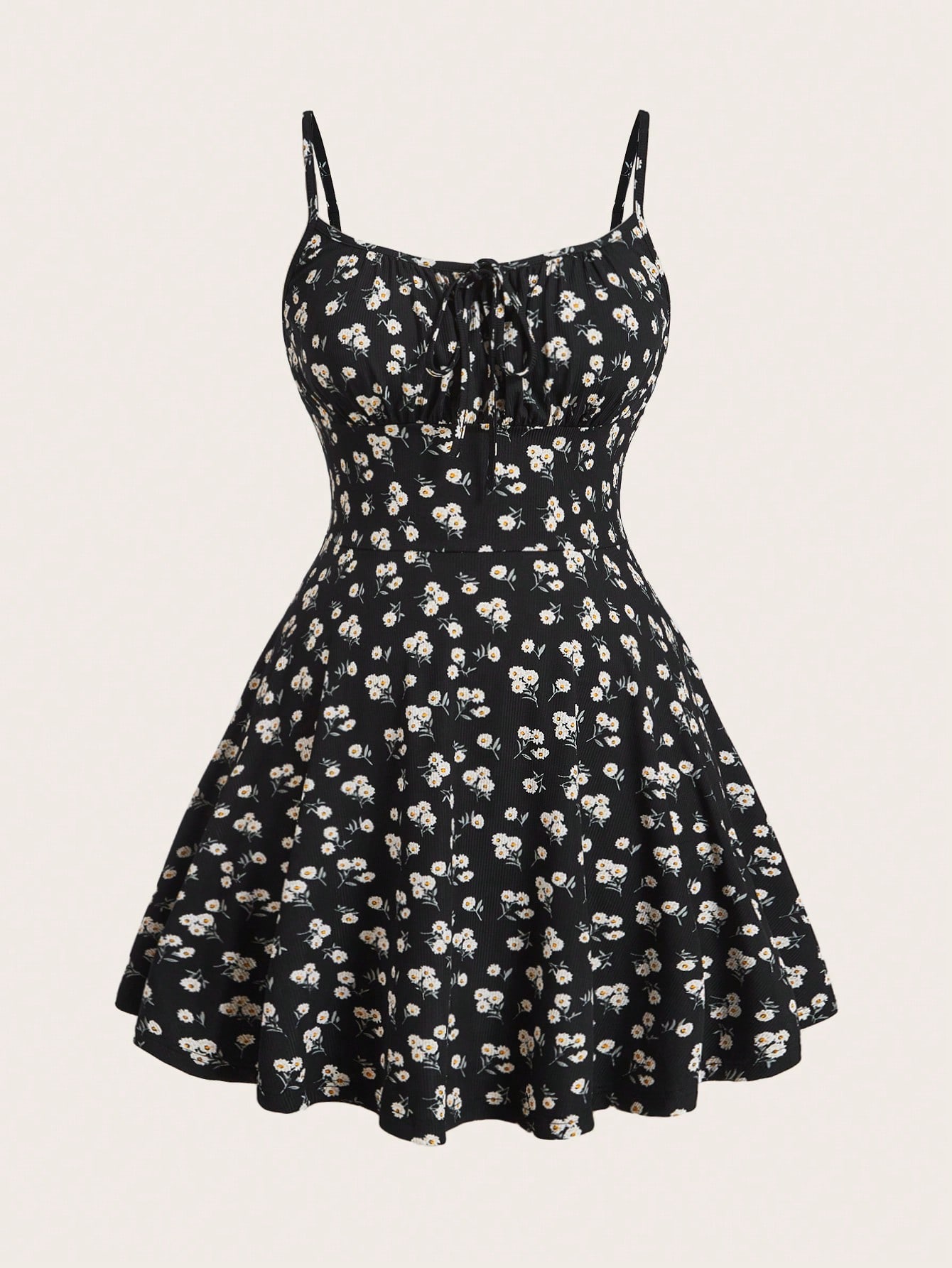 AliExpress New Fashion Floral Elegant Sleeveless Thin Strap Camisole Dress, view 3