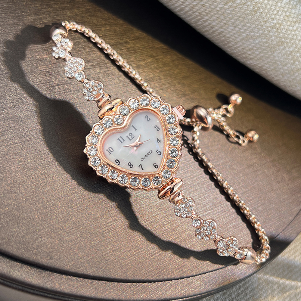AliExpress Women's Heart-Dial Ribbon Strap Fashion Watch, view 4