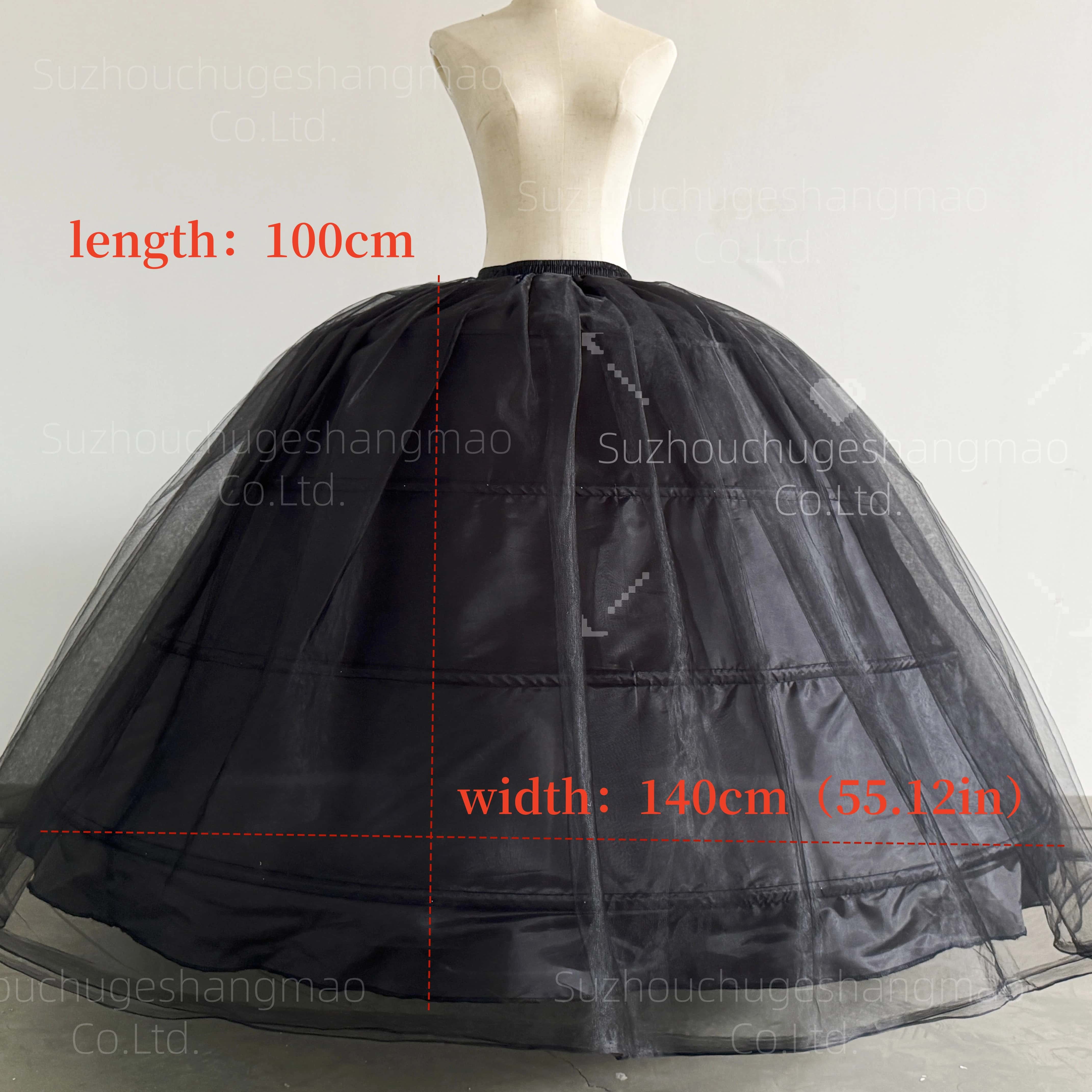 AliExpress New Hot Sell 4 Hoops Big White Petticoat Super Fluffy Crinoline Slip Underskirt For Wedding Dress Bridal Gown In Stock, view 3