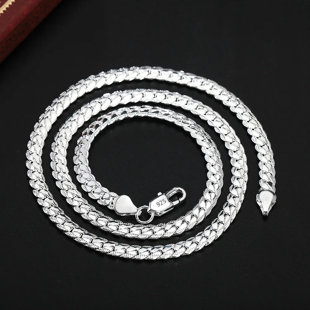AliExpress Silver 6mm Sideways Chain Necklace