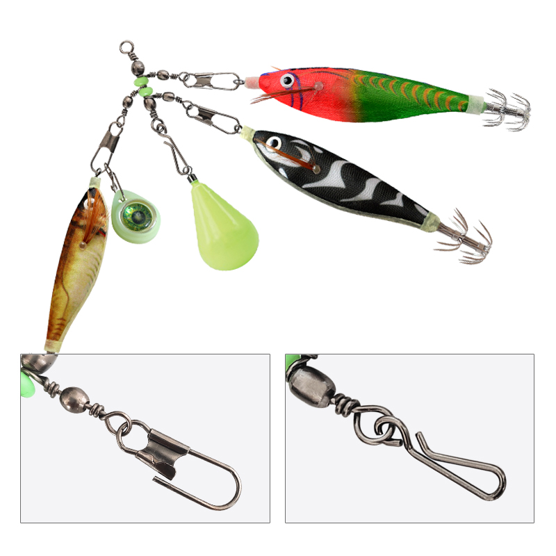 AliExpress Luminous Squid Jig Rolling Swivels with Snaps, view 3