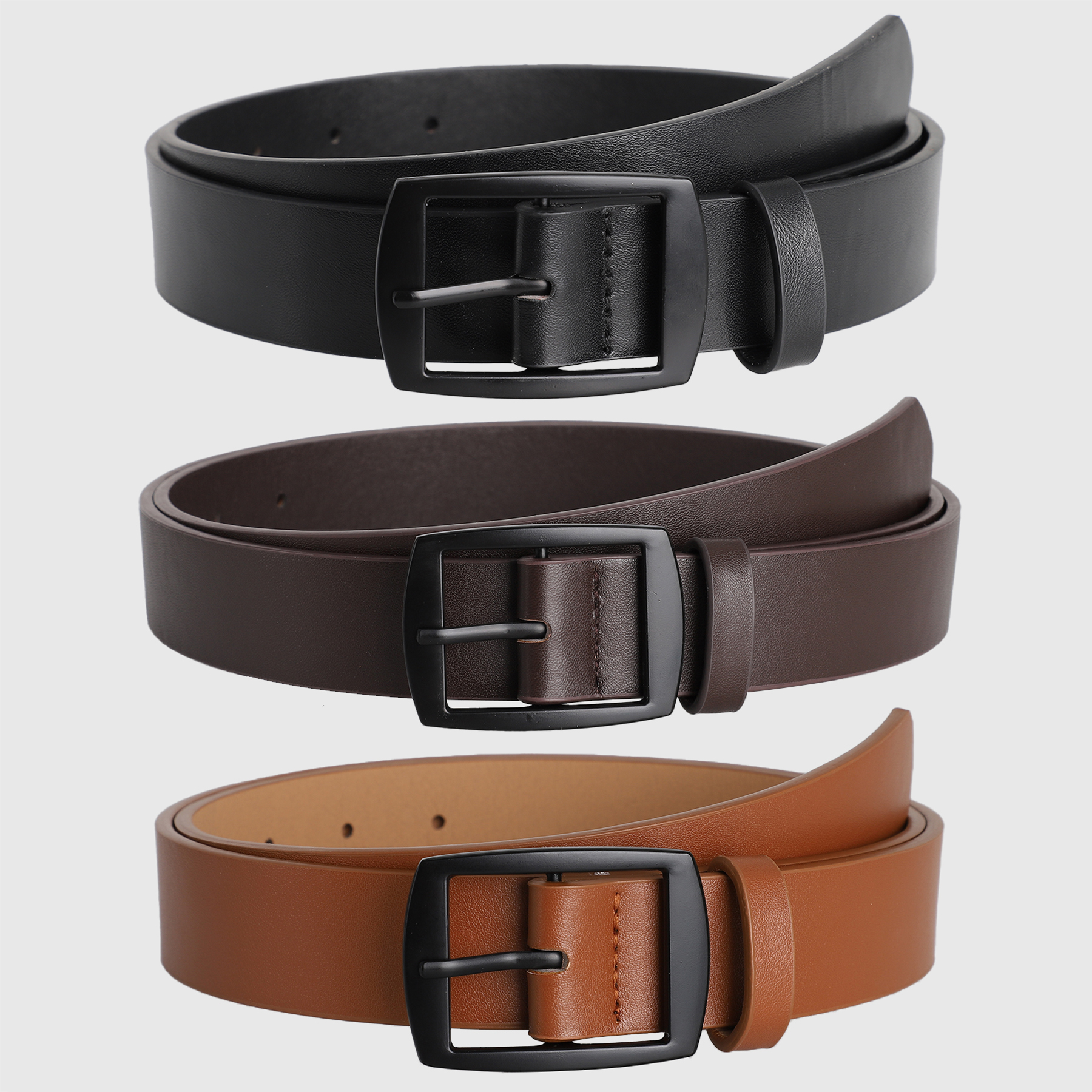 AliExpress Men's PU Leather Belt with Metal Pin Buckle, view 2