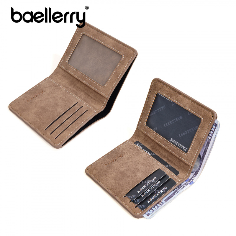 AliExpress New Men's Short Wallet Cardholder Combo Anti-Theft Minimalist PU Leather, view 3