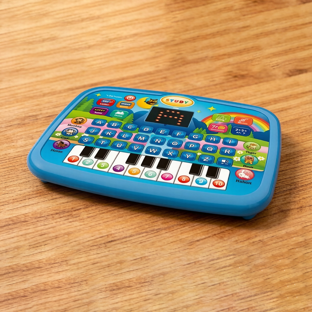 AliExpress New Mini Simulation Laptop Early Learning Machine With LED Display Musical Kids Educational Toy Available In Purple And Blue Siz, view 2