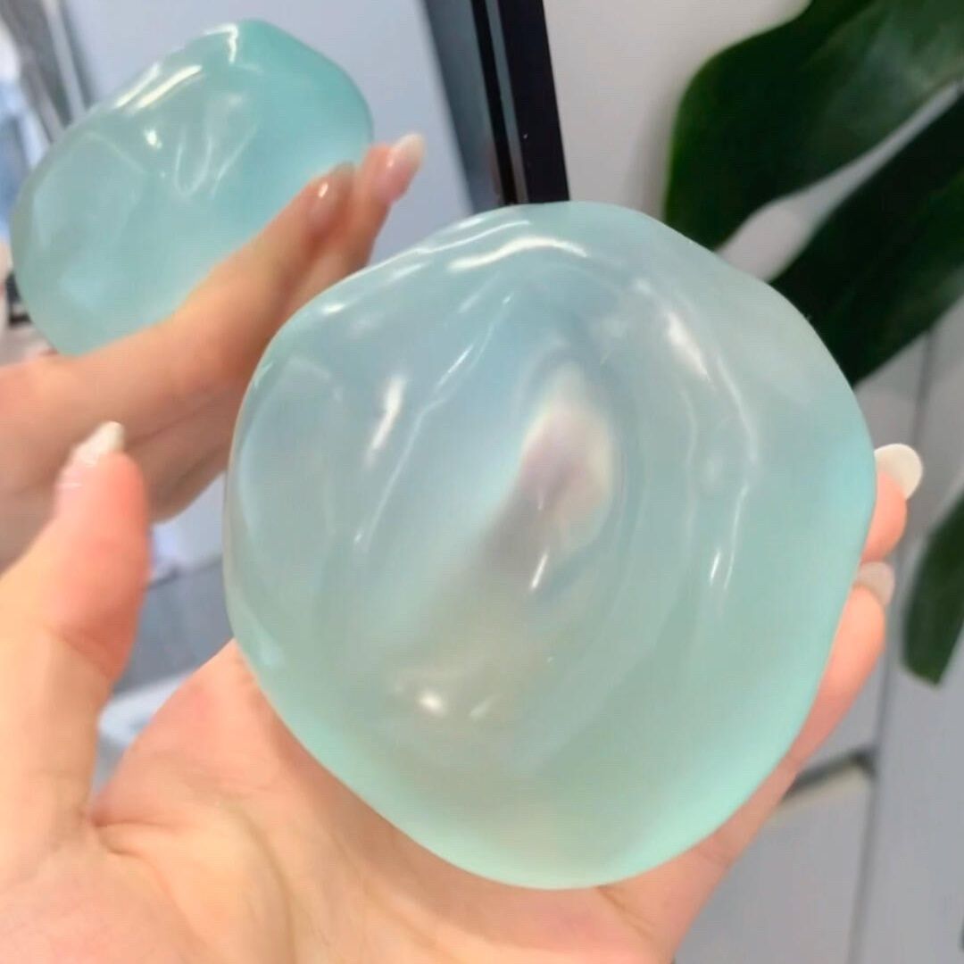 AliExpress New Moldable Slow Rebound Blue Coconut Oil Handmade Squeezing Ball, 6cm Round Malt Stress Relief Squeeze Toy, view 5