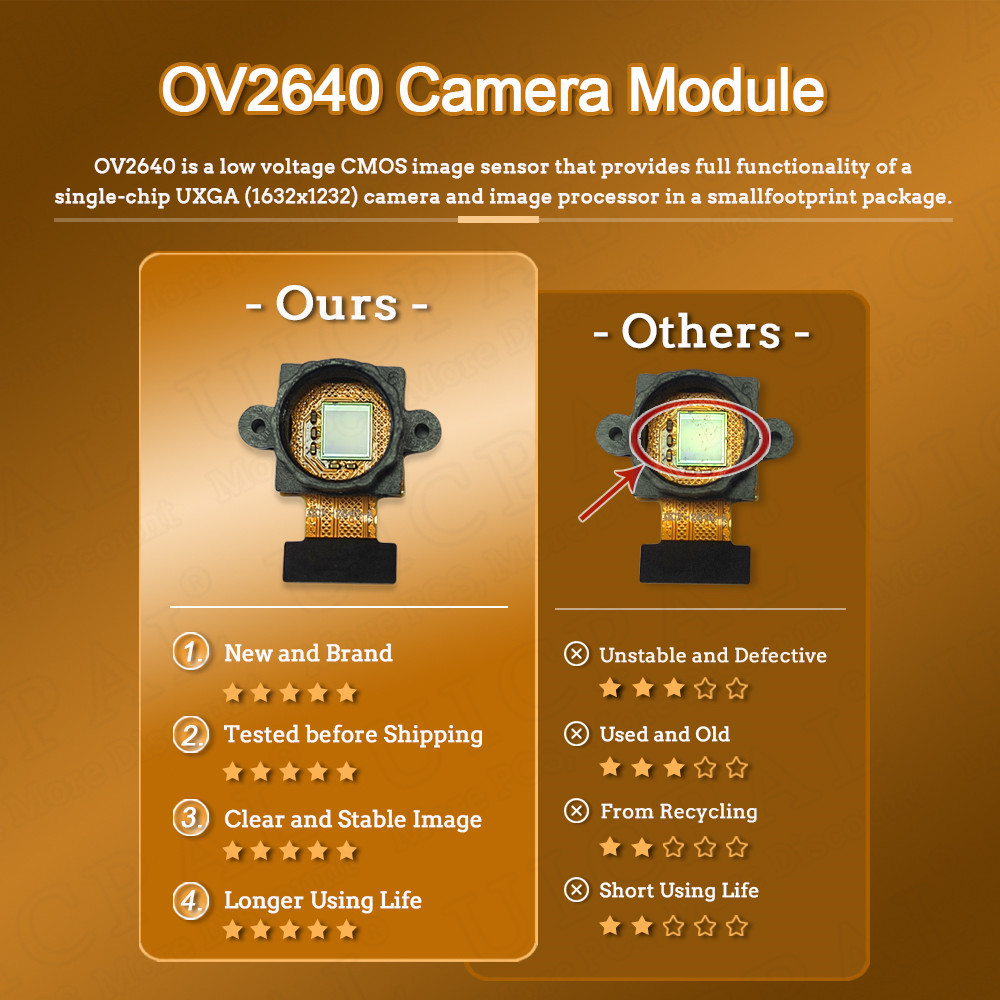 AliExpress NEW OV2640 Camera Module for ESP32 CAM Camera Module 2MP 222 200 180 66 120 160 Degree 650nm 850nm Night Vision DVP 24PIN 0.5MM, view 2