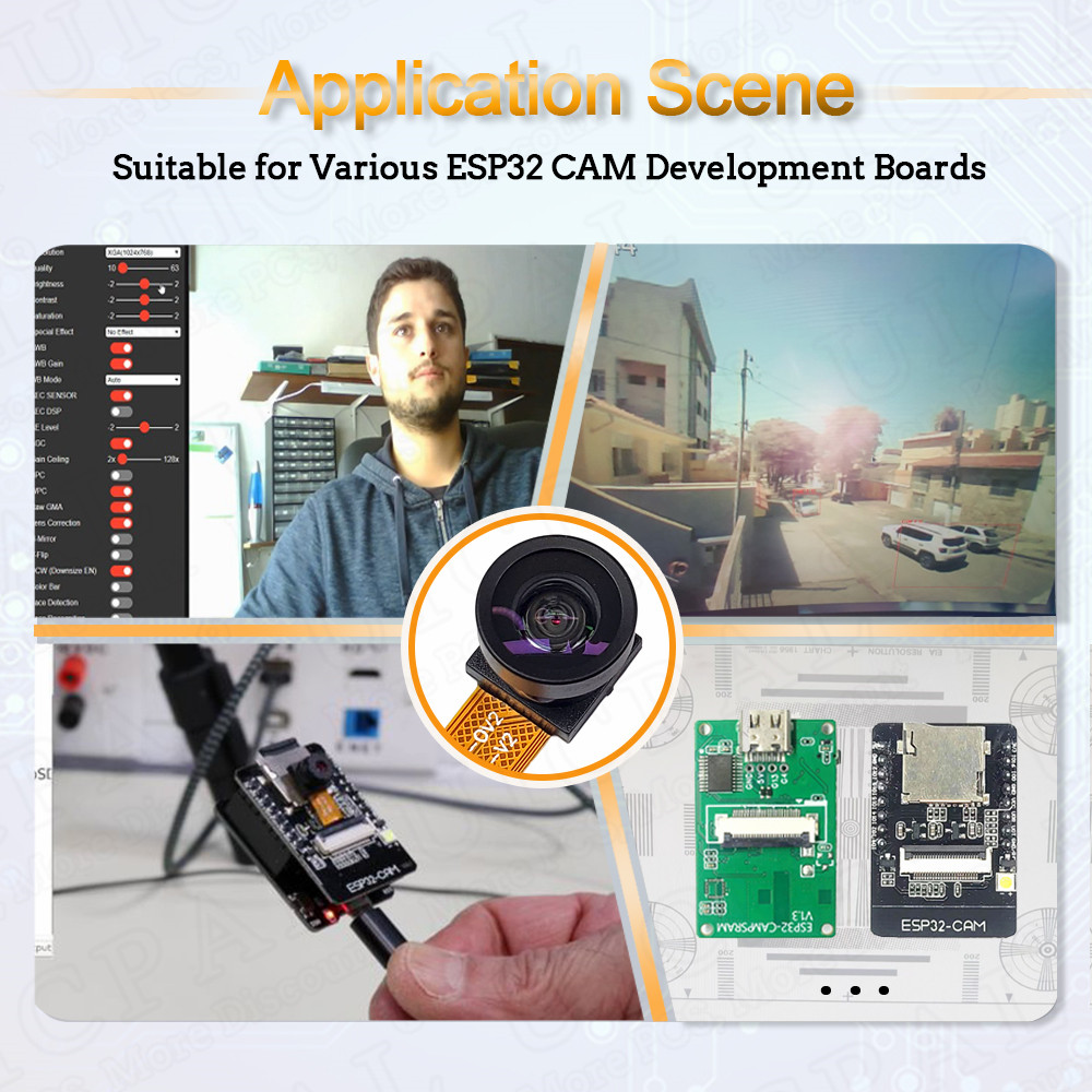 AliExpress NEW OV2640 Camera Module for ESP32 CAM Camera Module 2MP 222 200 180 66 120 160 Degree 650nm 850nm Night Vision DVP 24PIN 0.5MM, view 5