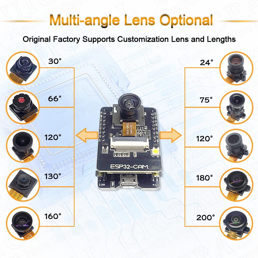 AliExpress NEW OV2640 Camera Module for ESP32 CAM Camera Module 2MP 222 200 180 66 120 160 Degree 650nm 850nm Night Vision DVP 24PIN 0.5MM, view 6
