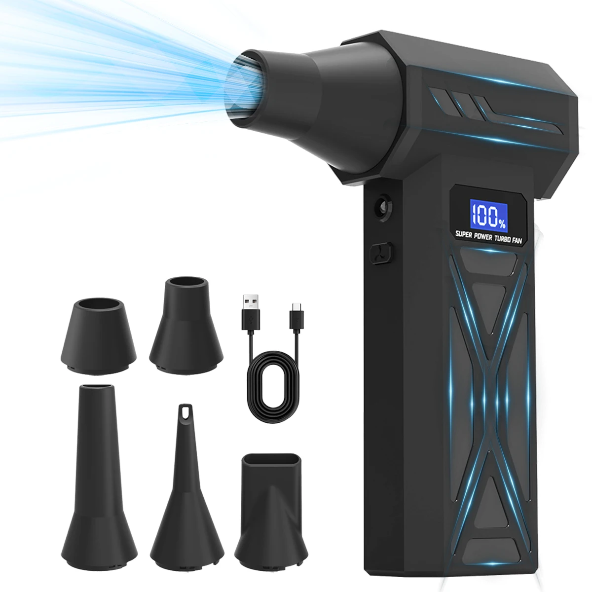 AliExpress New P70 Air Blower 110000Rpm 4 Gear Adjustable Turbo Blower Jet With Led Light Battery Display Cordless Compressed Air Duster