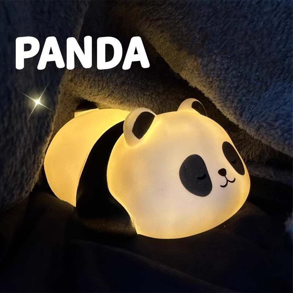 AliExpress New Panda LED Night Light Living Room Cute Panda Plastic Lamp Bedside Decor Creative Kids Night Light Birthday Gift Decoration, view 2