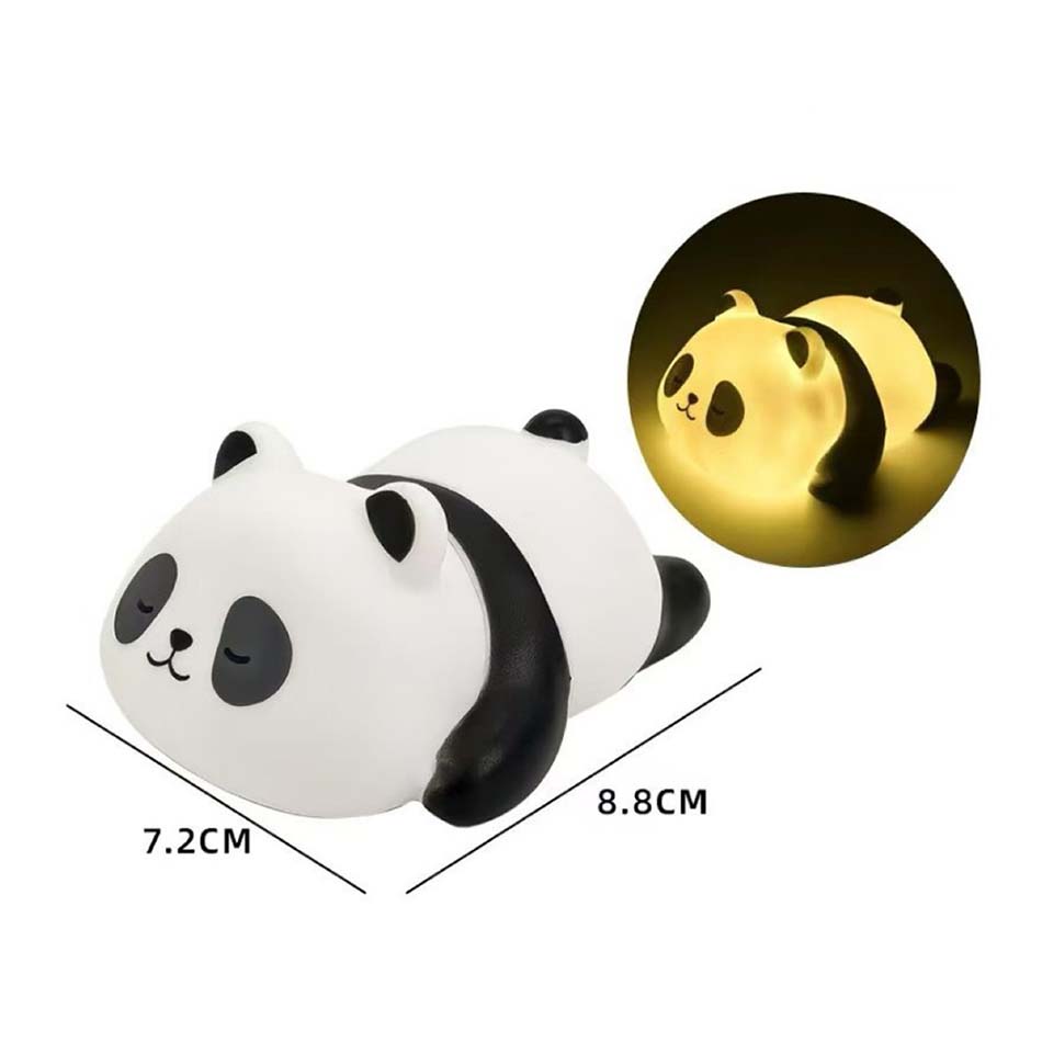 AliExpress New Panda LED Night Light Living Room Cute Panda Plastic Lamp Bedside Decor Creative Kids Night Light Birthday Gift Decoration, view 4