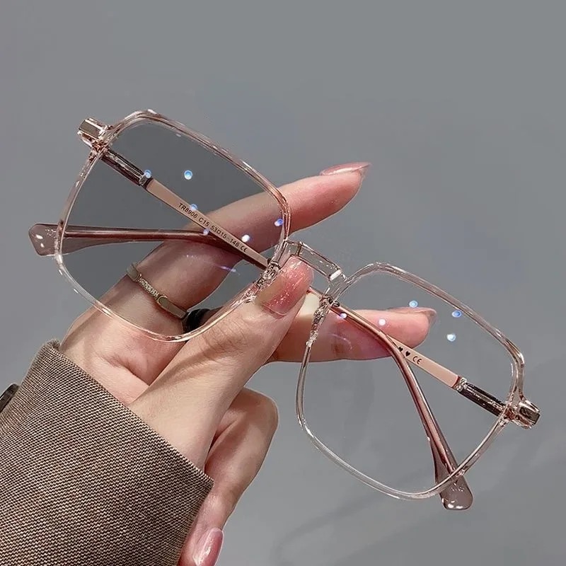 AliExpress New Photochromic Anti Radiation Glasses Metal Eyeglass For Woman Men