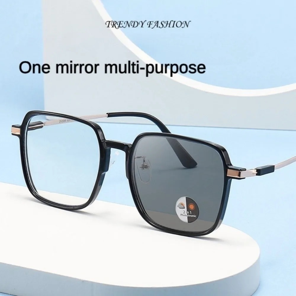 AliExpress New Photochromic Anti Radiation Glasses Metal Eyeglass For Woman Men, view 6