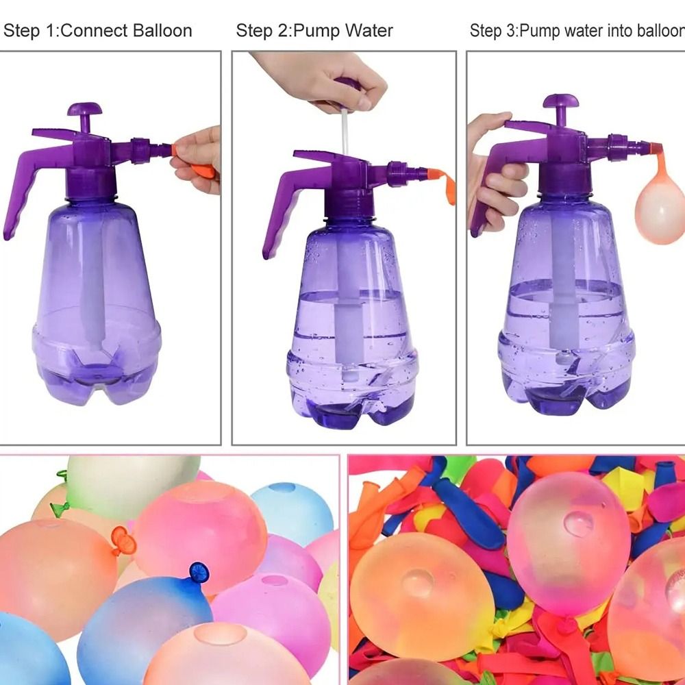 AliExpress New Portable Air Water Bomb Balloon Pump With Balloons For Kids Party Outdoor Toy Balloons (Pump and Balloons Random Color), view 2