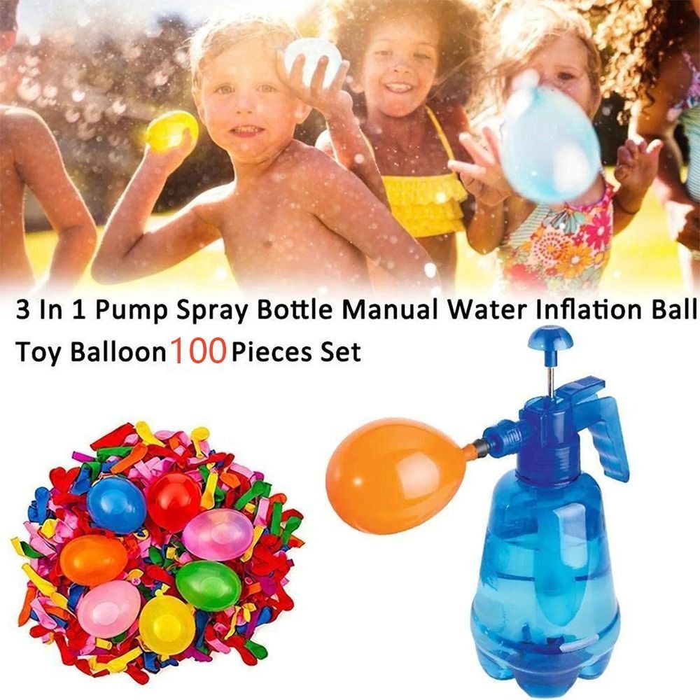 AliExpress New Portable Air Water Bomb Balloon Pump With Balloons For Kids Party Outdoor Toy Balloons (Pump and Balloons Random Color), view 4