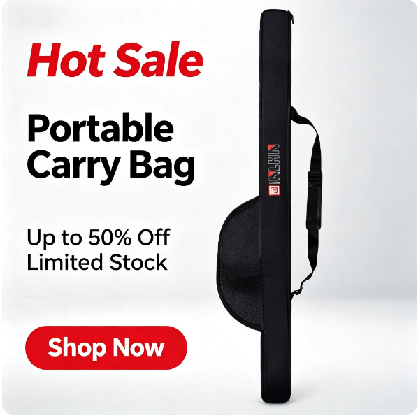 AliExpress Folding Fishing Rod Bag with Shoulder Strap, view 4