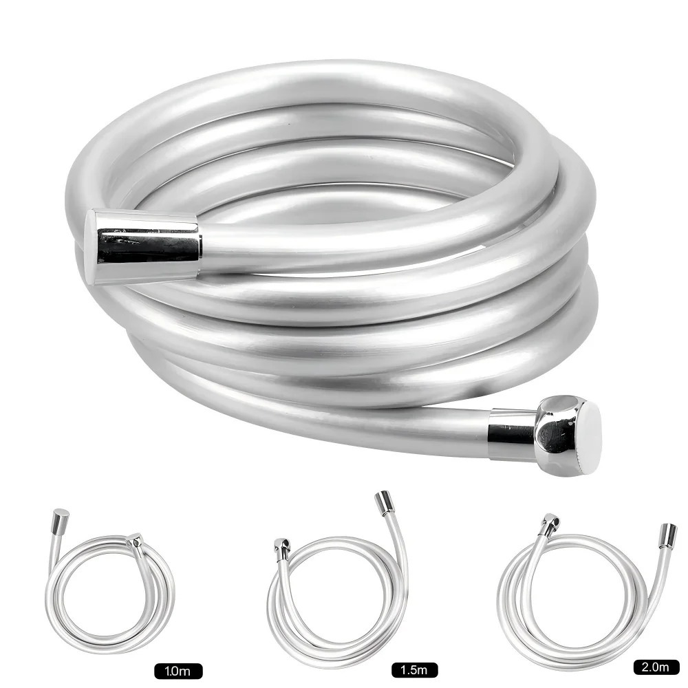 AliExpress new PVC Handheld Shower Head Hose Universal Flexible Anti Winding Explosion-proof Water Tube Bathroom Faucet Hose Extension Pipe