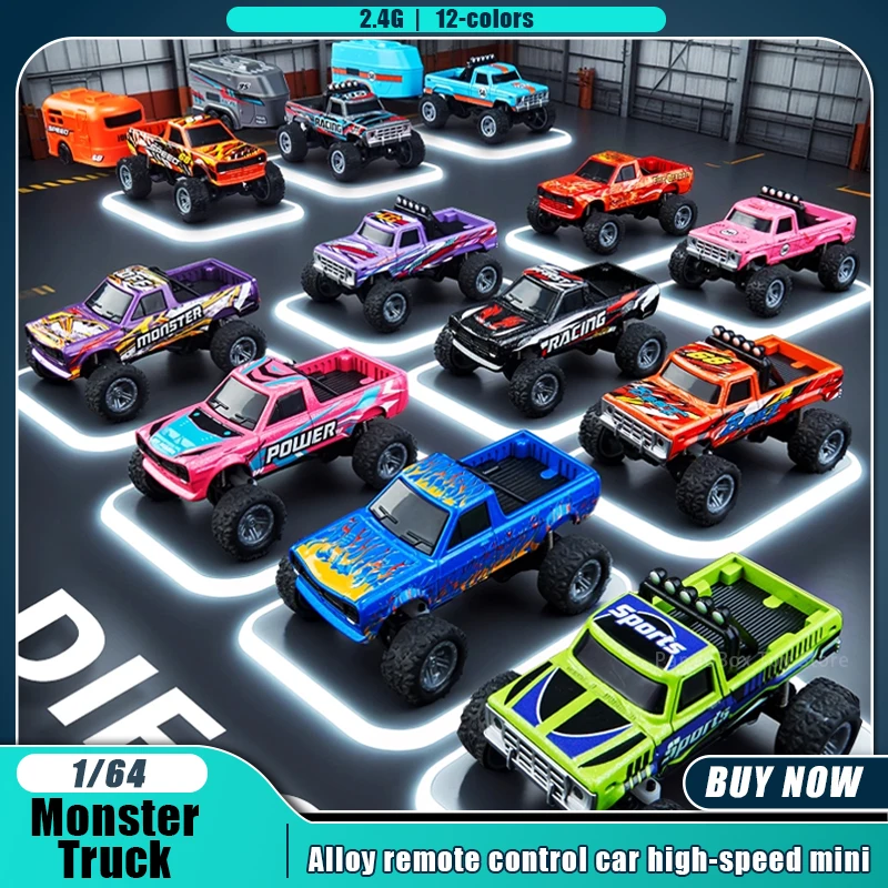 AliExpress New RC Car MINI Alloy 1/64 Remote Control Car Convenient to Carry 60 Minutes of Work Time Children's Gifts Electronic Toys