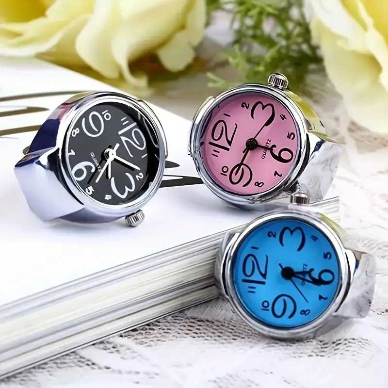 AliExpress Alloy Circular-Dial Finger Ring Watch