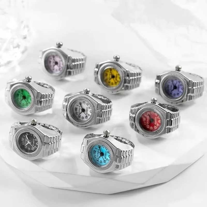 AliExpress Alloy Circular-Dial Finger Ring Watch, view 2