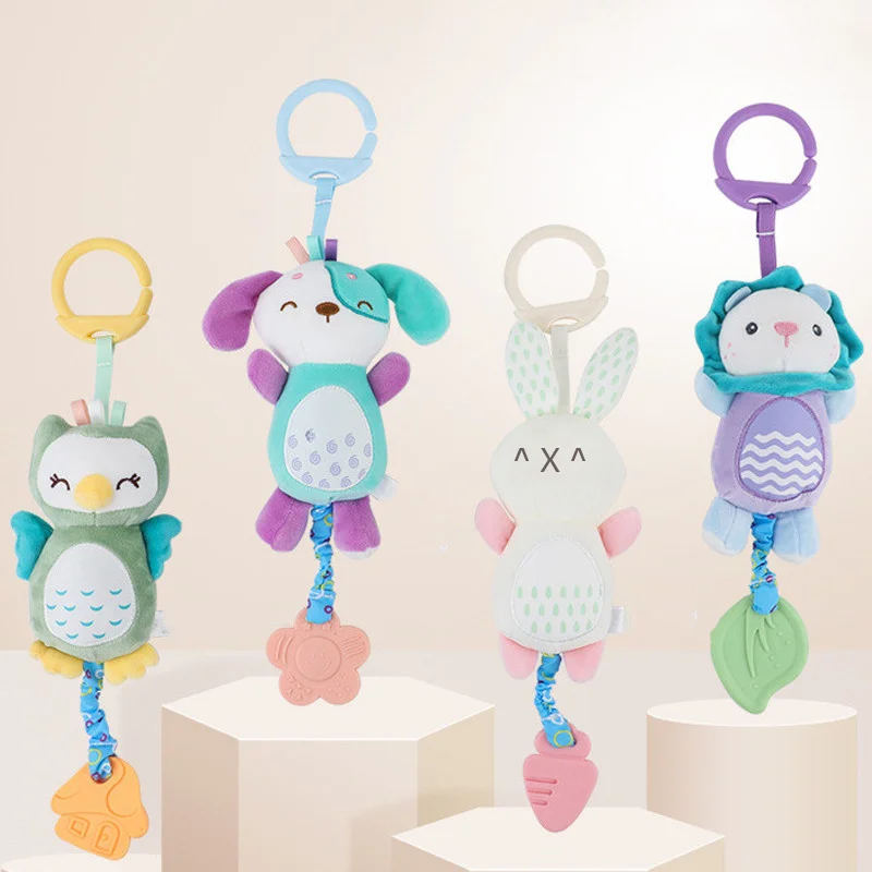 AliExpress New Soft Stuffed Animal Rattle Hand Grip Baby Toys Shaker Crinkle Squeaky Sensory Travel Accessories for Toddler Toy Gifts