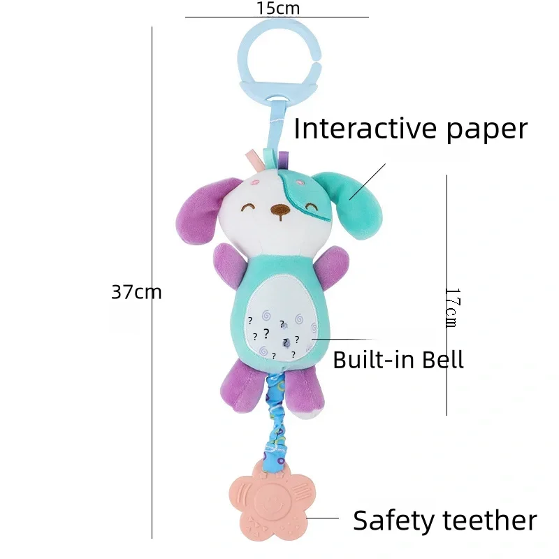 AliExpress New Soft Stuffed Animal Rattle Hand Grip Baby Toys Shaker Crinkle Squeaky Sensory Travel Accessories for Toddler Toy Gifts, view 3