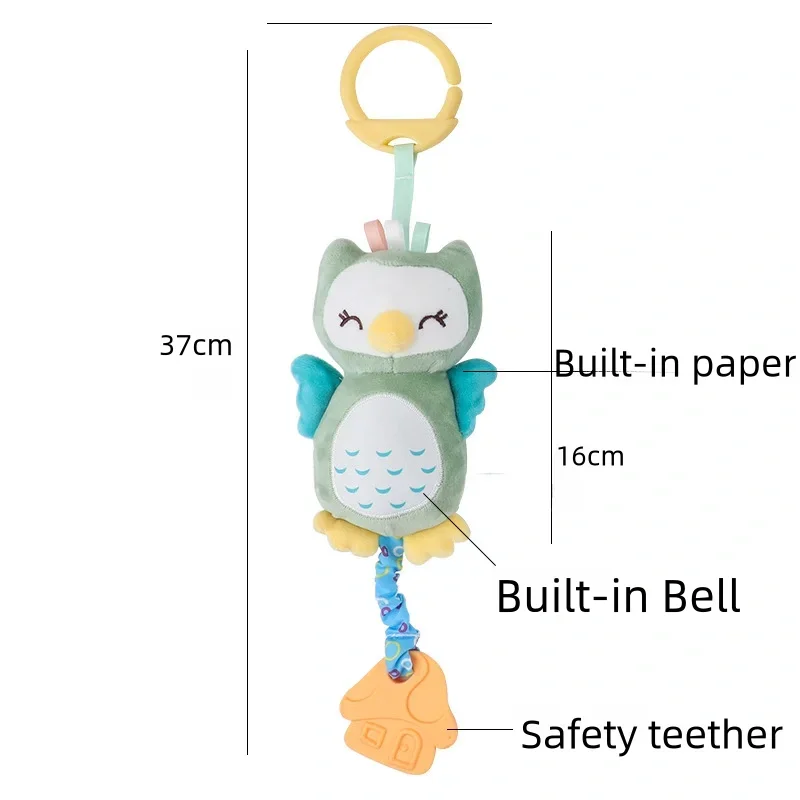 AliExpress New Soft Stuffed Animal Rattle Hand Grip Baby Toys Shaker Crinkle Squeaky Sensory Travel Accessories for Toddler Toy Gifts, view 4