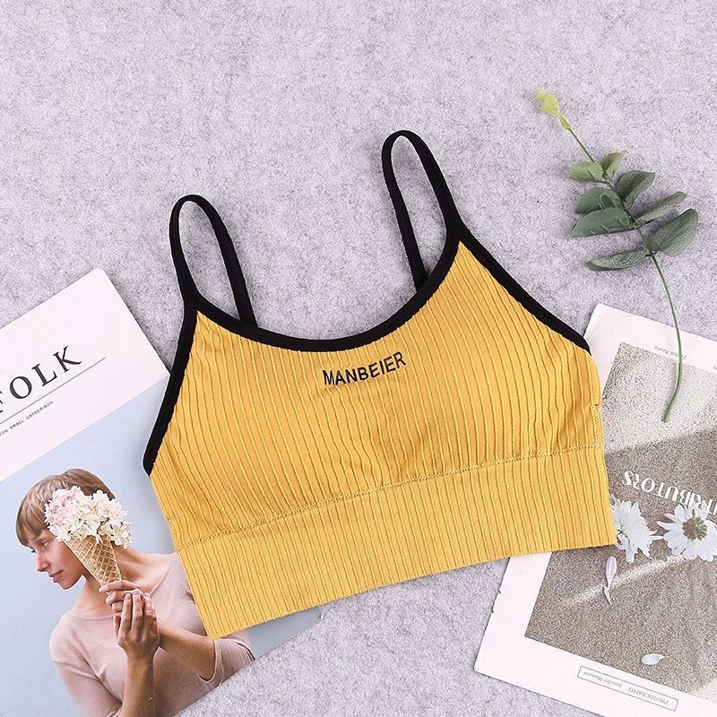 AliExpress New Sports Bra For Women Gym Sexy Crop Top Bra Women Cotton Underwear Soft Comfort Tube Tops Female Brassiere Tops For Girls, view 3