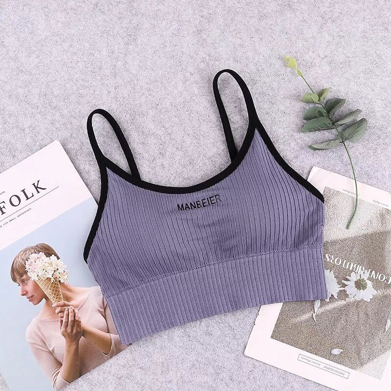 AliExpress New Sports Bra For Women Gym Sexy Crop Top Bra Women Cotton Underwear Soft Comfort Tube Tops Female Brassiere Tops For Girls, view 5