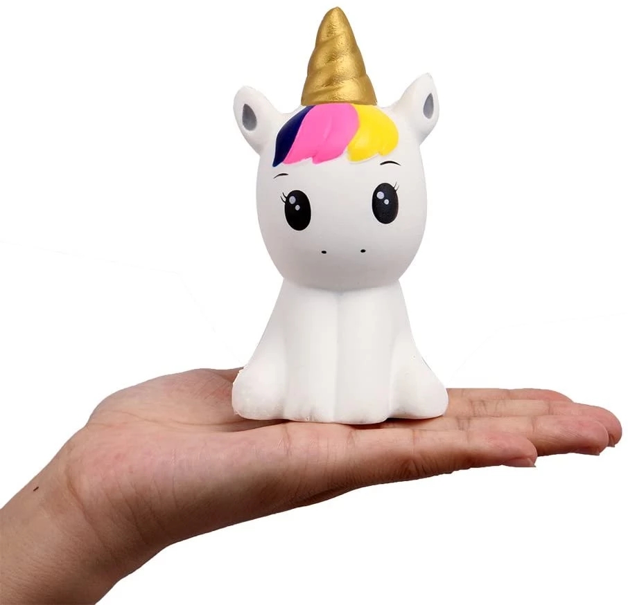 AliExpress New Squishy Cute Unicorn Simulation Animal Doll PU Bread Slow Rising Scented Soft Squeeze Toy Stress Relief for Kid Xmas Gift, view 3