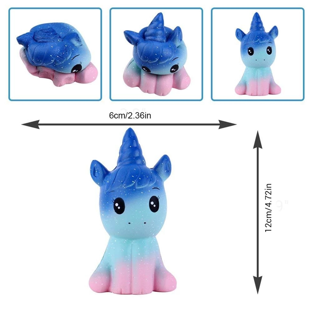 AliExpress New Squishy Cute Unicorn Simulation Animal Doll PU Bread Slow Rising Scented Soft Squeeze Toy Stress Relief for Kid Xmas Gift, view 6
