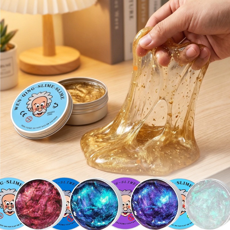 AliExpress New Stress Relief Toys Old Man Liquid Squishy Transparent Crystal Slime Fluffy Foam Putty Kids Safe Bouncy Stretchy Color Slime