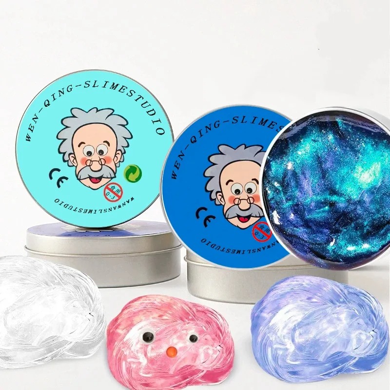 AliExpress New Stress Relief Toys Old Man Liquid Squishy Transparent Crystal Slime Fluffy Foam Putty Kids Safe Bouncy Stretchy Color Slime, view 6