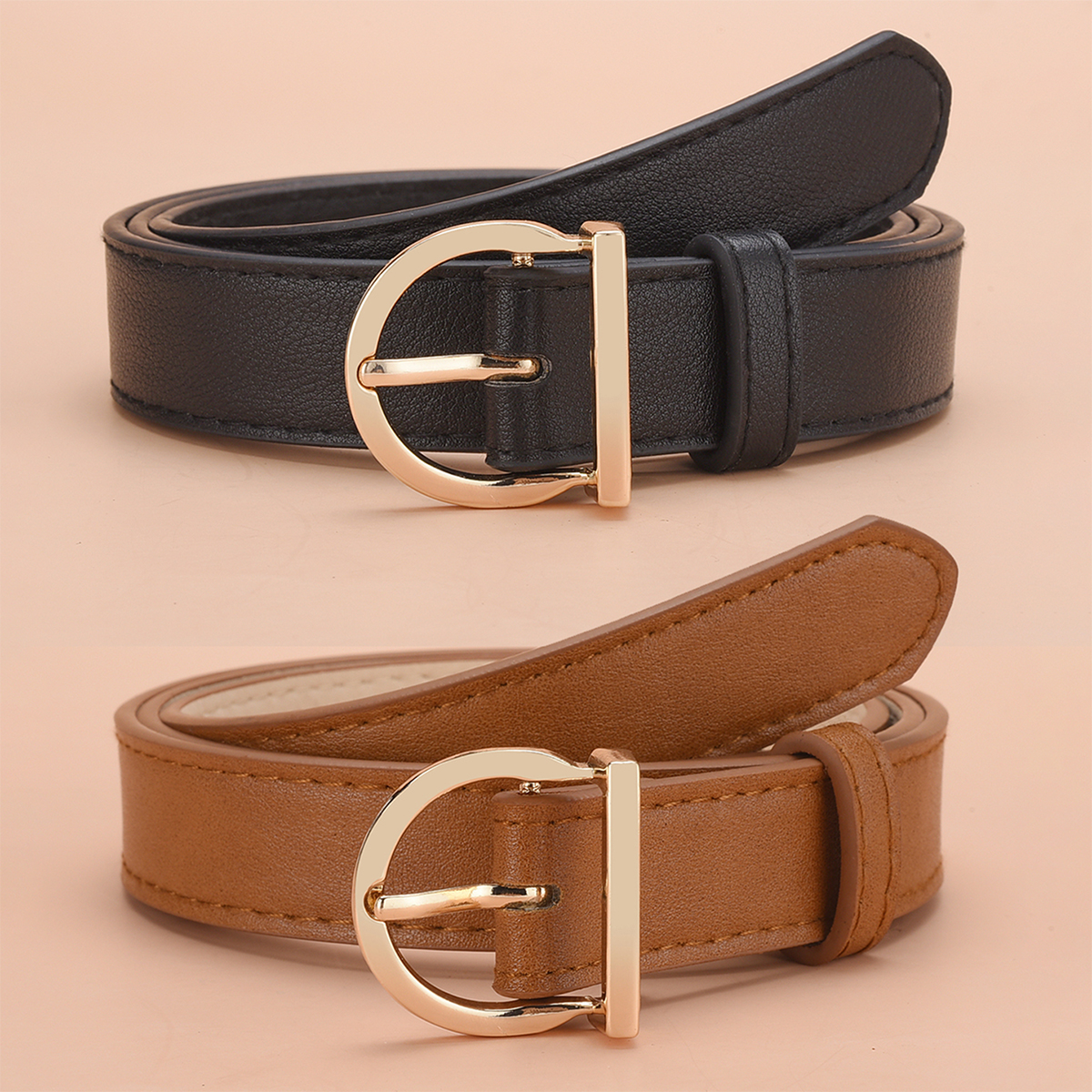 AliExpress Women's Slim PU Leather Waist Belt