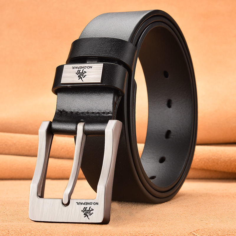 AliExpress New Trend Men's High Quality Buckled Jeans Leather Casual Belt Business Cowboy Belt Men's Fashion Designer, view 3