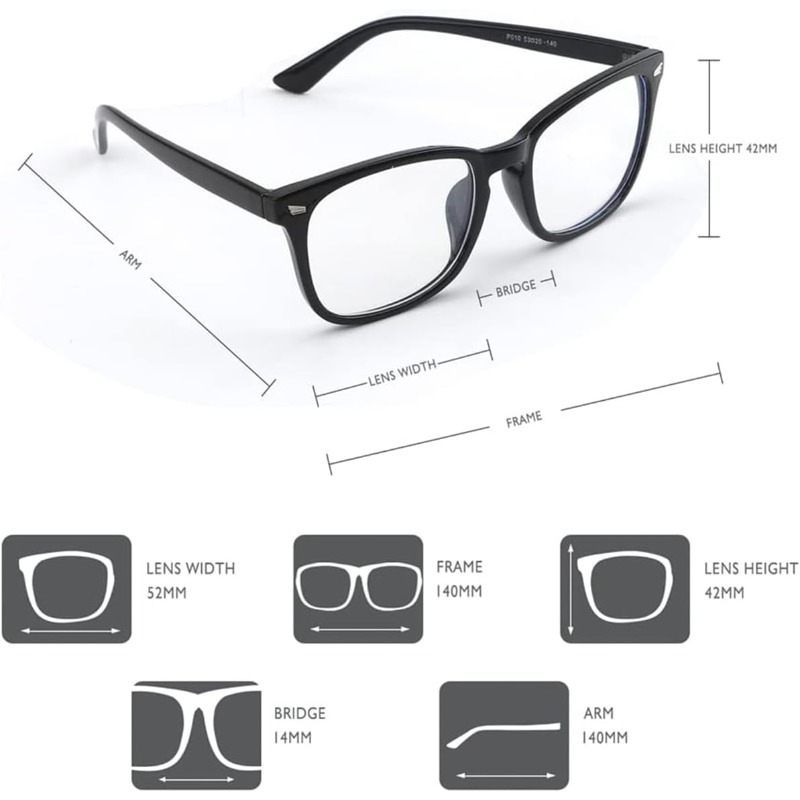 AliExpress New Trending Blue Light Blocking Men's Glasses Gaming PC Matte Black Anti Ray Eyeglasses Women Transparent Fashion Eyewear, view 6