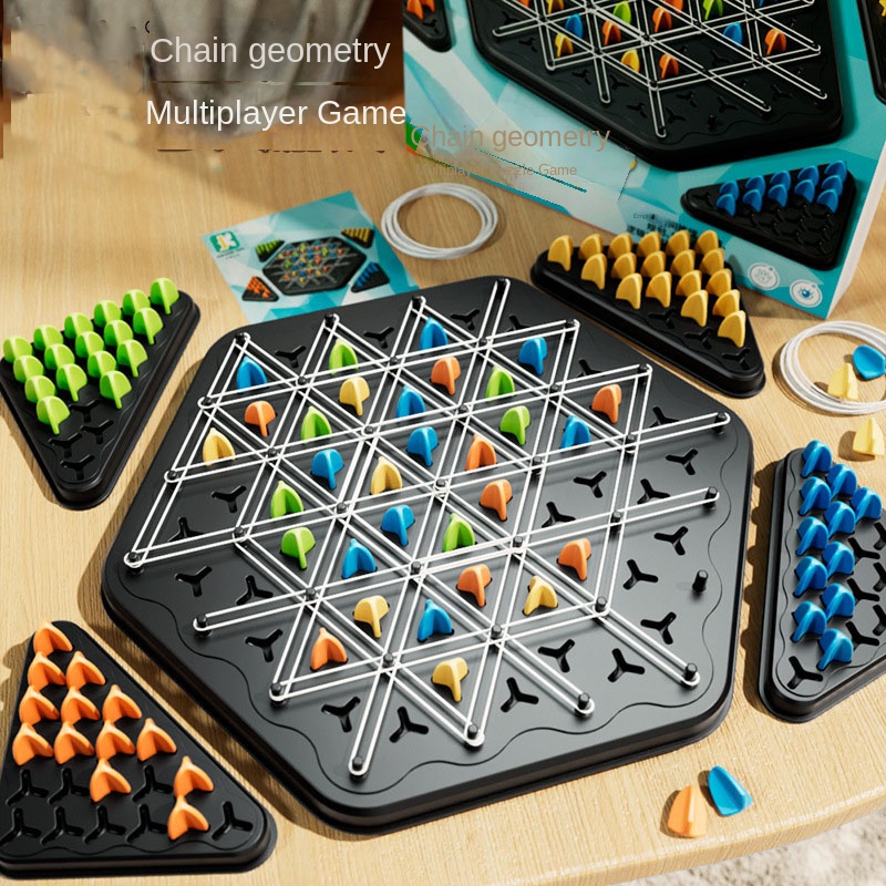 AliExpress New Triangle Chain Rubber Band Chess Desktop Puzzle Game, Family Parent-child Interaction Game, Exercise Logic Puzzle Baby Toys