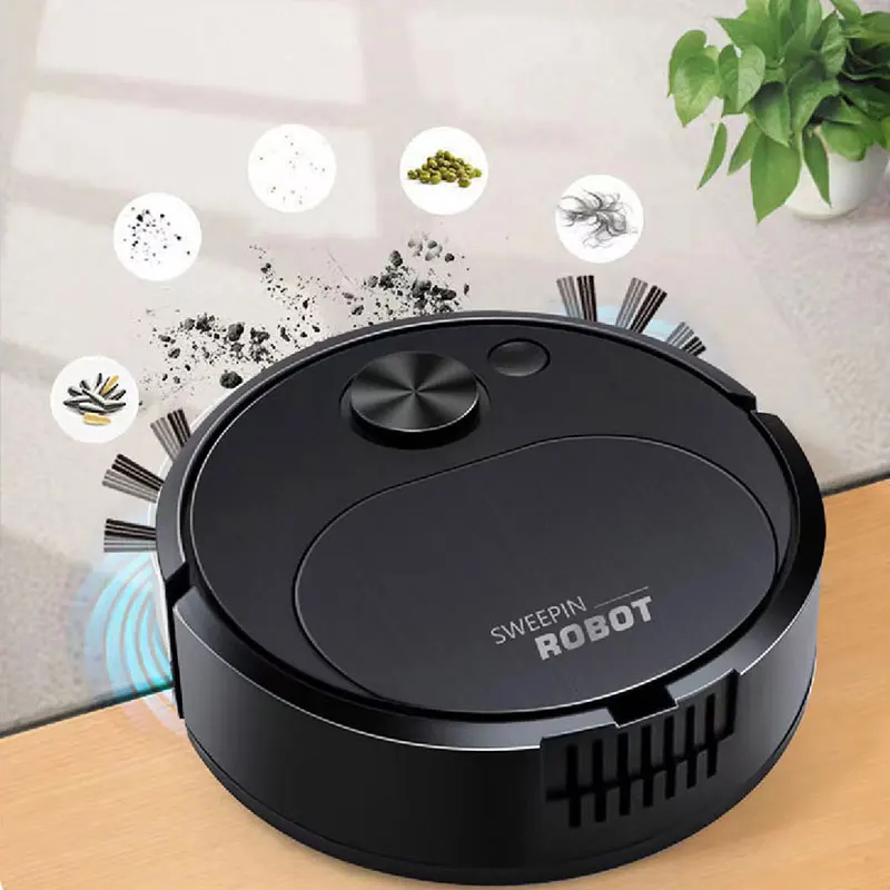 AliExpress NEW USB Sweeping Robot Vacuum Cleaner Mopping 3 In 1 Smart Wireless 1500Pa Dragging Cleaning Sweep Floor for Home Office, view 2
