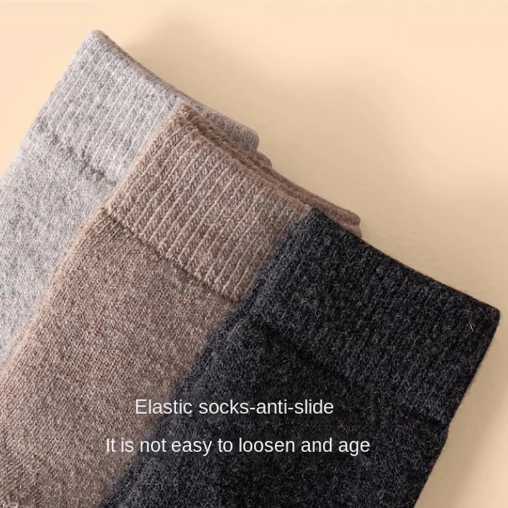 AliExpress New Winter Warm Ladies' Socks, Men's Socks, Thick and Solid Plain-Colored Socks, Anti-Freezing and Anti-Snow Socks, Warm Socks, view 5