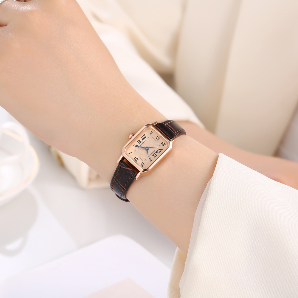 AliExpress Women's Retro Roman Dial Square Quartz Watch, view 2