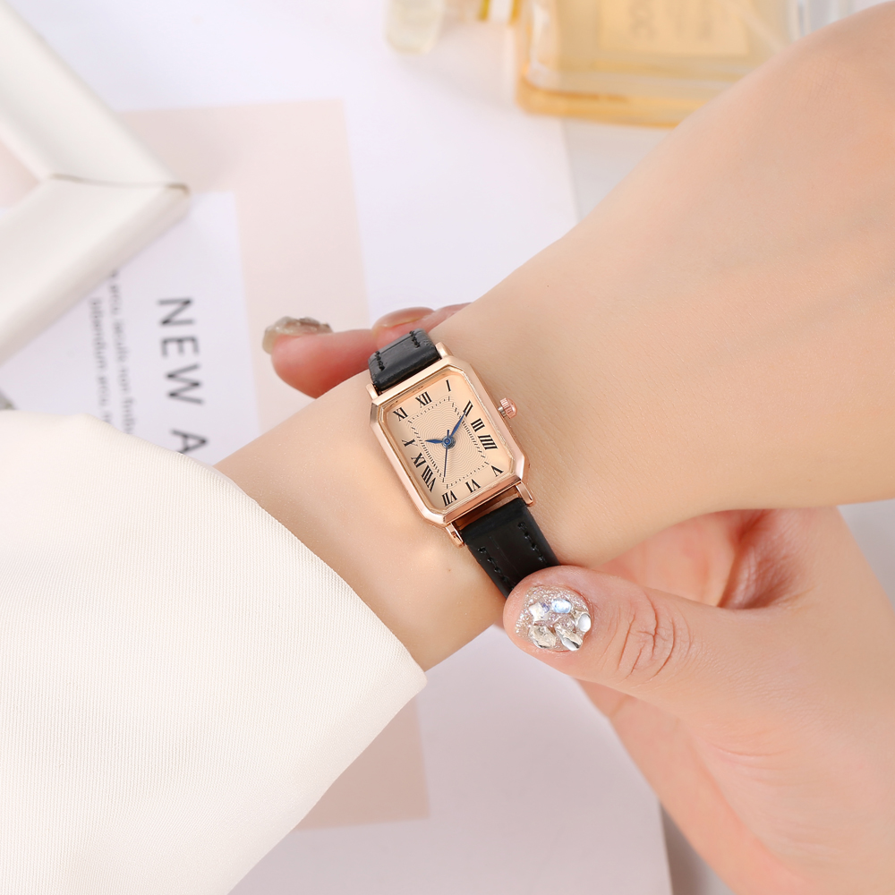 AliExpress Women's Retro Roman Dial Square Quartz Watch, view 3