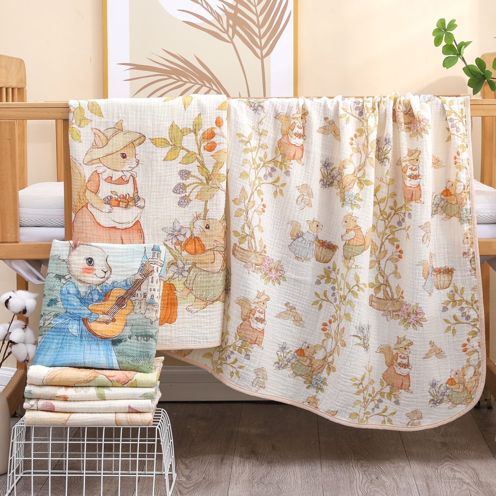 AliExpress Newborn baby bath towel pure cotton gauze bath towel Class A soft children's blanket absorbent newborn baby blanket