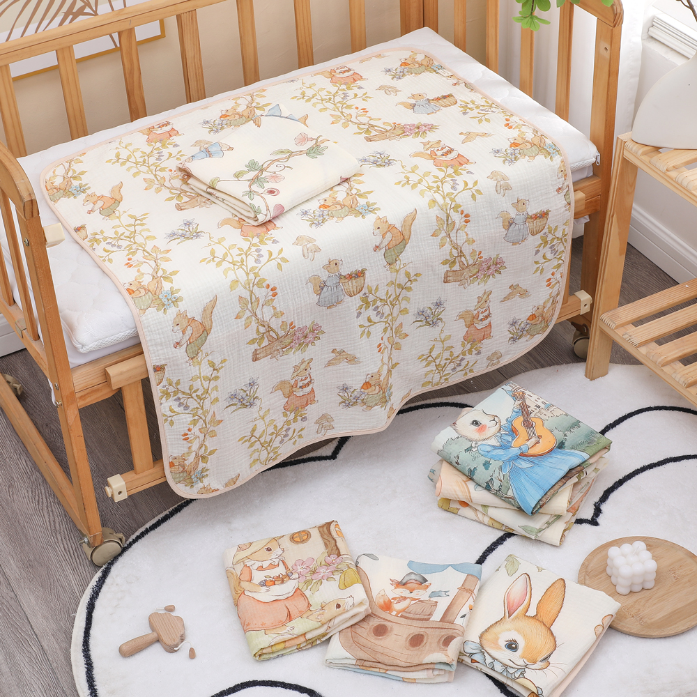 AliExpress Newborn baby bath towel pure cotton gauze bath towel Class A soft children's blanket absorbent newborn baby blanket, view 3
