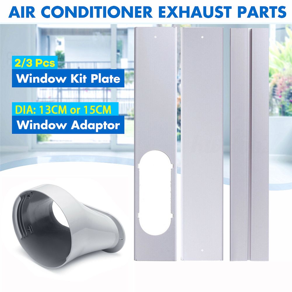 AliExpress Newest Portable Window Kit Slide Plate Adjustable Adaptor Wind Shield Exhaust Hose Tube Connector Air Conditioner Accessories