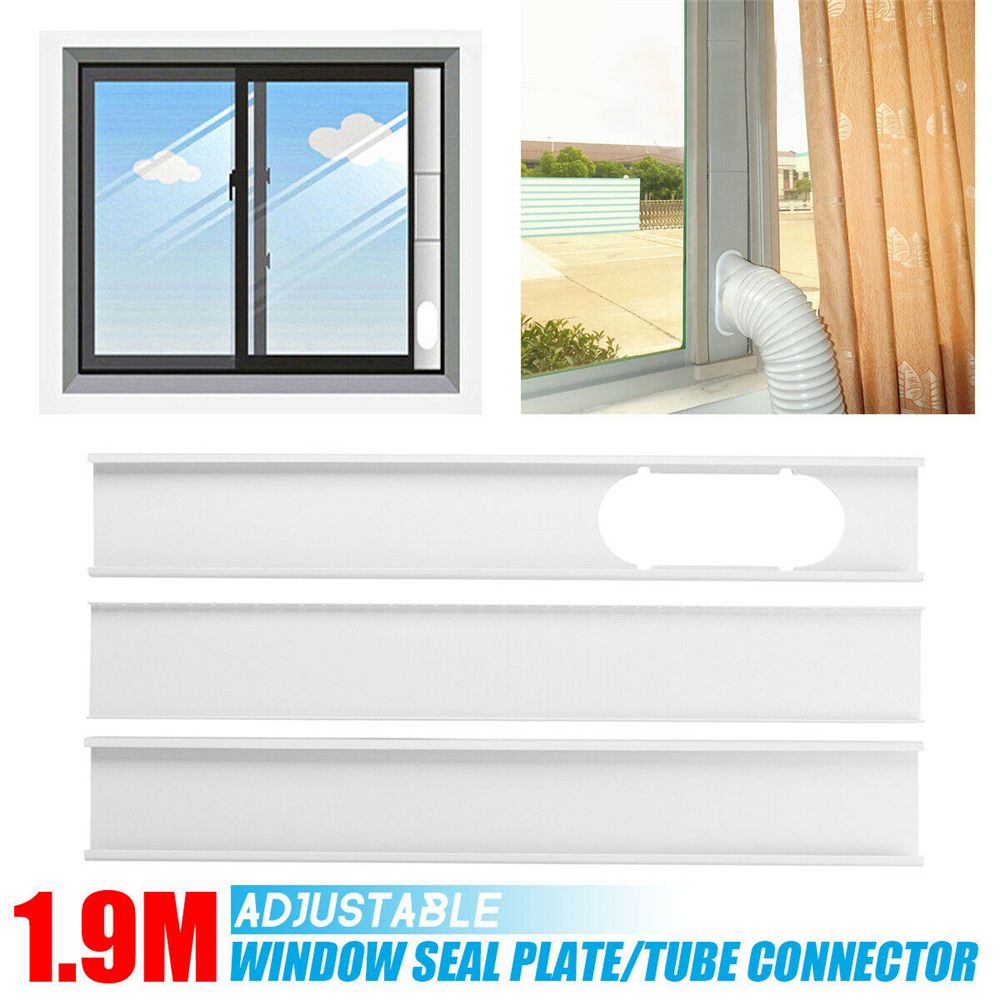 AliExpress Newest Portable Window Kit Slide Plate Adjustable Adaptor Wind Shield Exhaust Hose Tube Connector Air Conditioner Accessories, view 4