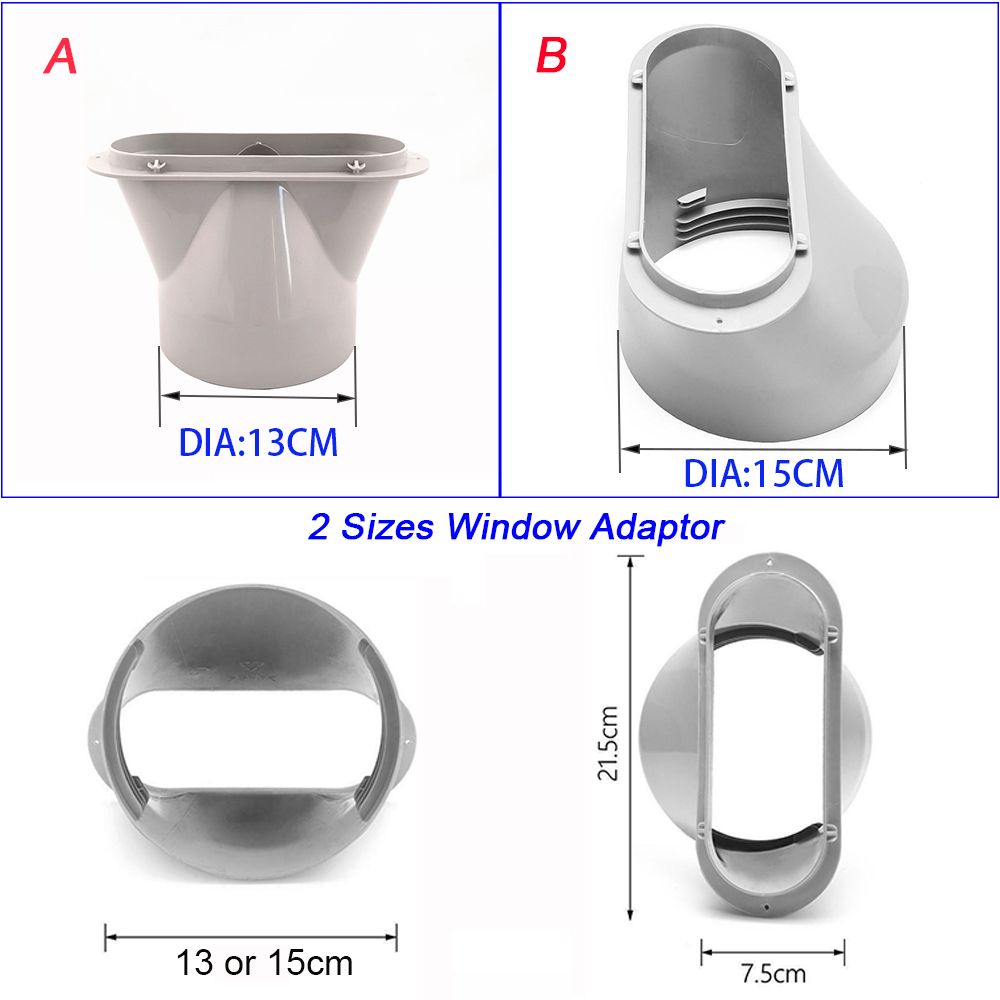 AliExpress Newest Portable Window Kit Slide Plate Adjustable Adaptor Wind Shield Exhaust Hose Tube Connector Air Conditioner Accessories, view 5